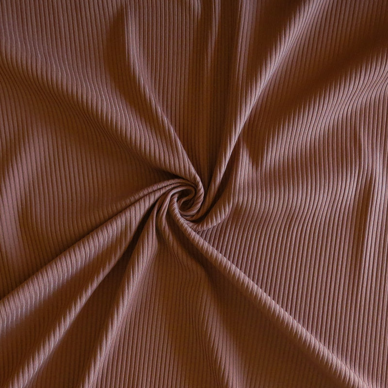Swim Knit Nylon Spandex Ribbed Gingerbread