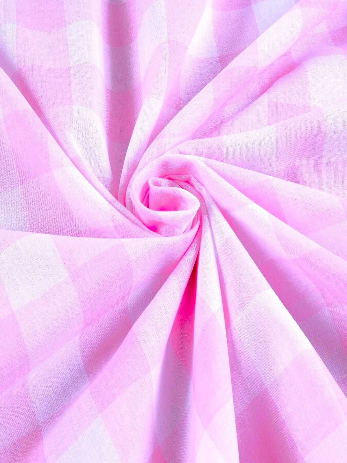 Gingham 1 Inch Checkered Poly Cotton Fabric - Checkered Pattern, 58" Width (1 Yard)