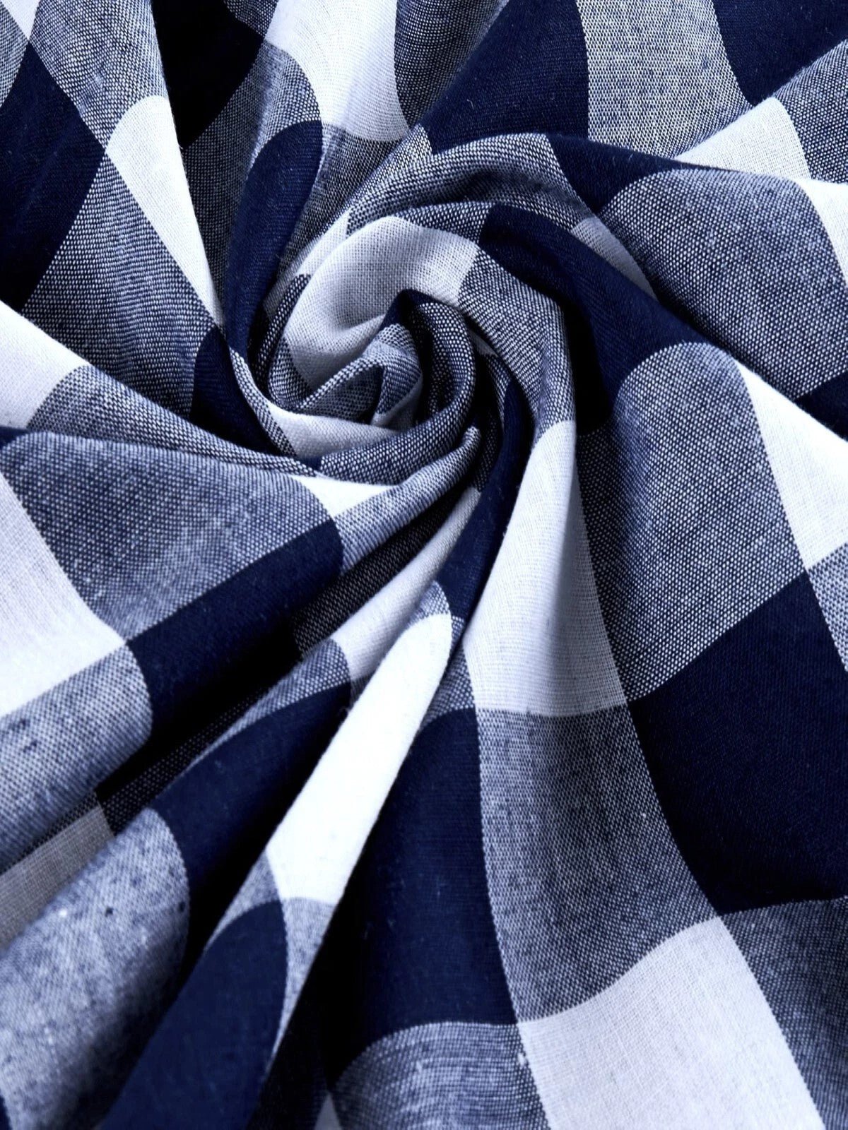 Gingham 1 Inch Checkered Poly Cotton Fabric - Checkered Pattern, 58" Width (1 Yard)