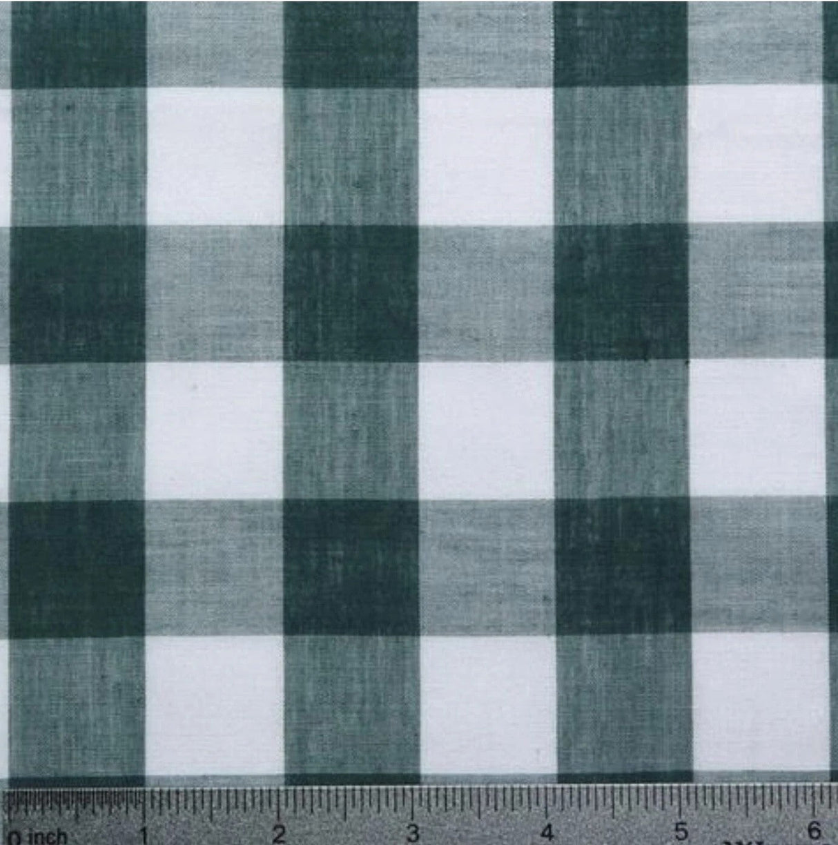 Gingham 1 Inch Checkered Poly Cotton Fabric - Checkered Pattern, 58" Width (1 Yard)