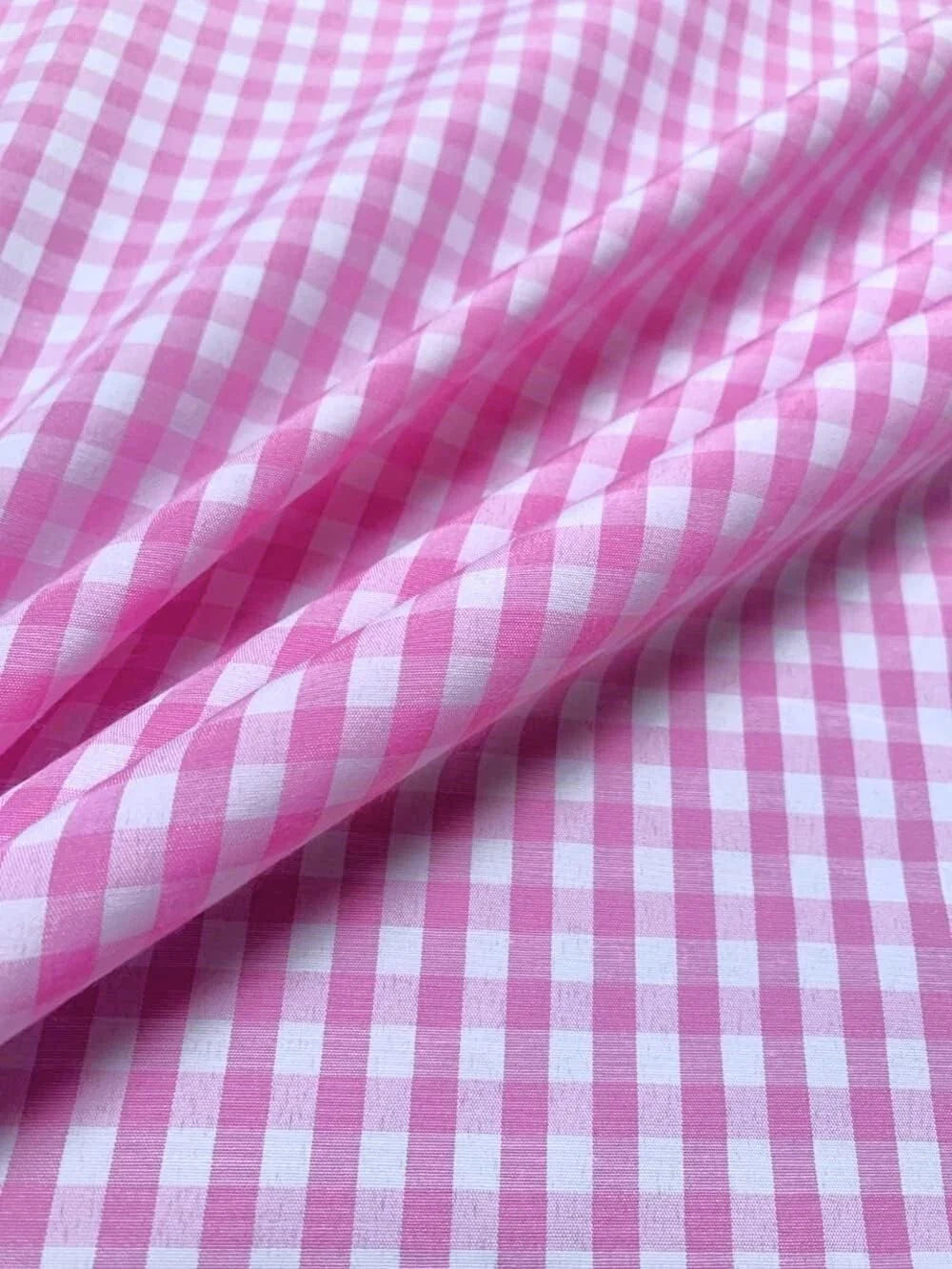 Gingham 1/4" Checkered Poly Cotton Fabric - Checkered Pattern, 57/58" Width (1 Yard)