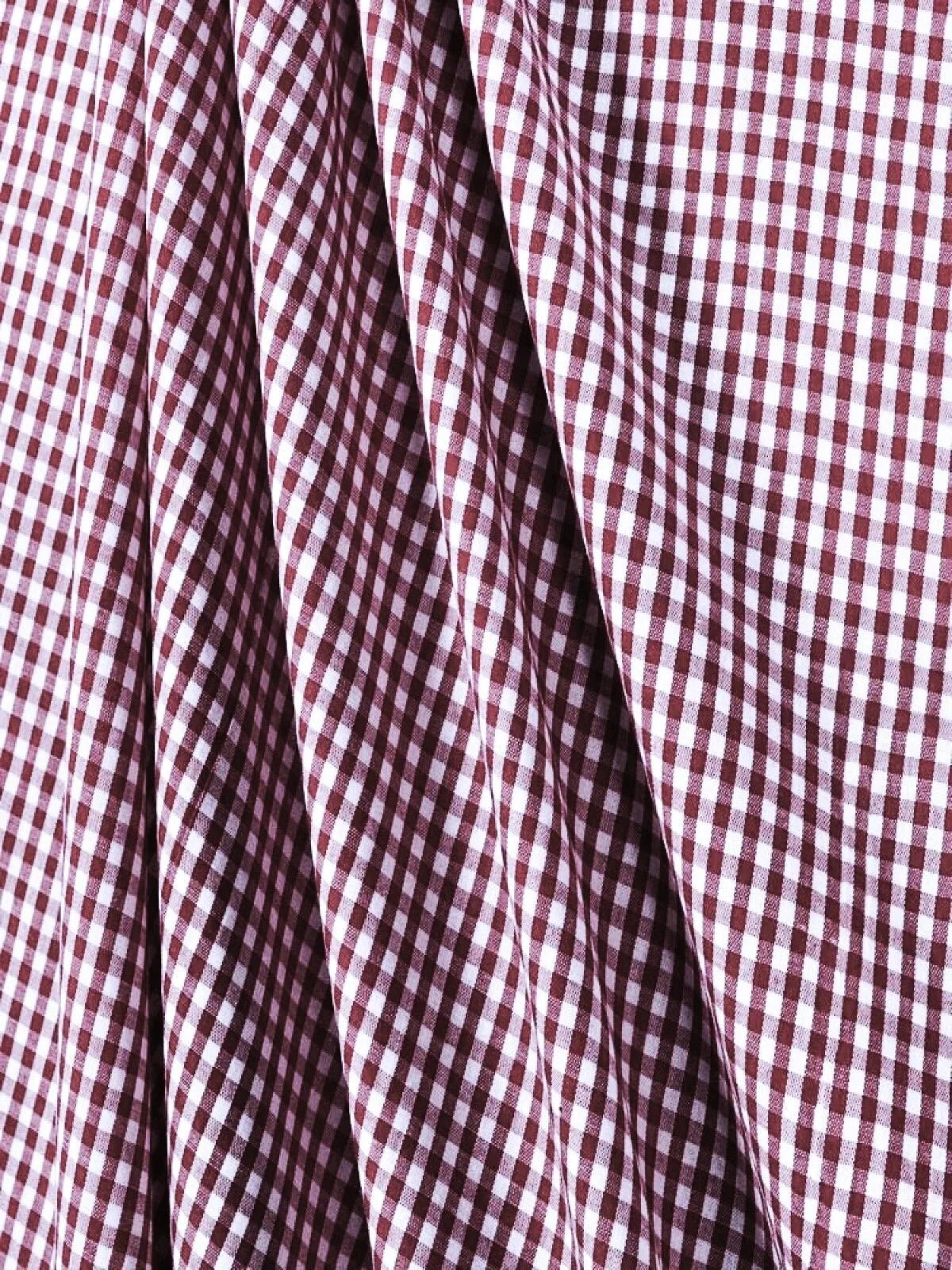 Suave 1/8" Gingham Check Shirting Poplin Polyester Cotton Fabric - Gingham Checkered, 57/58" Width (1 Yard)