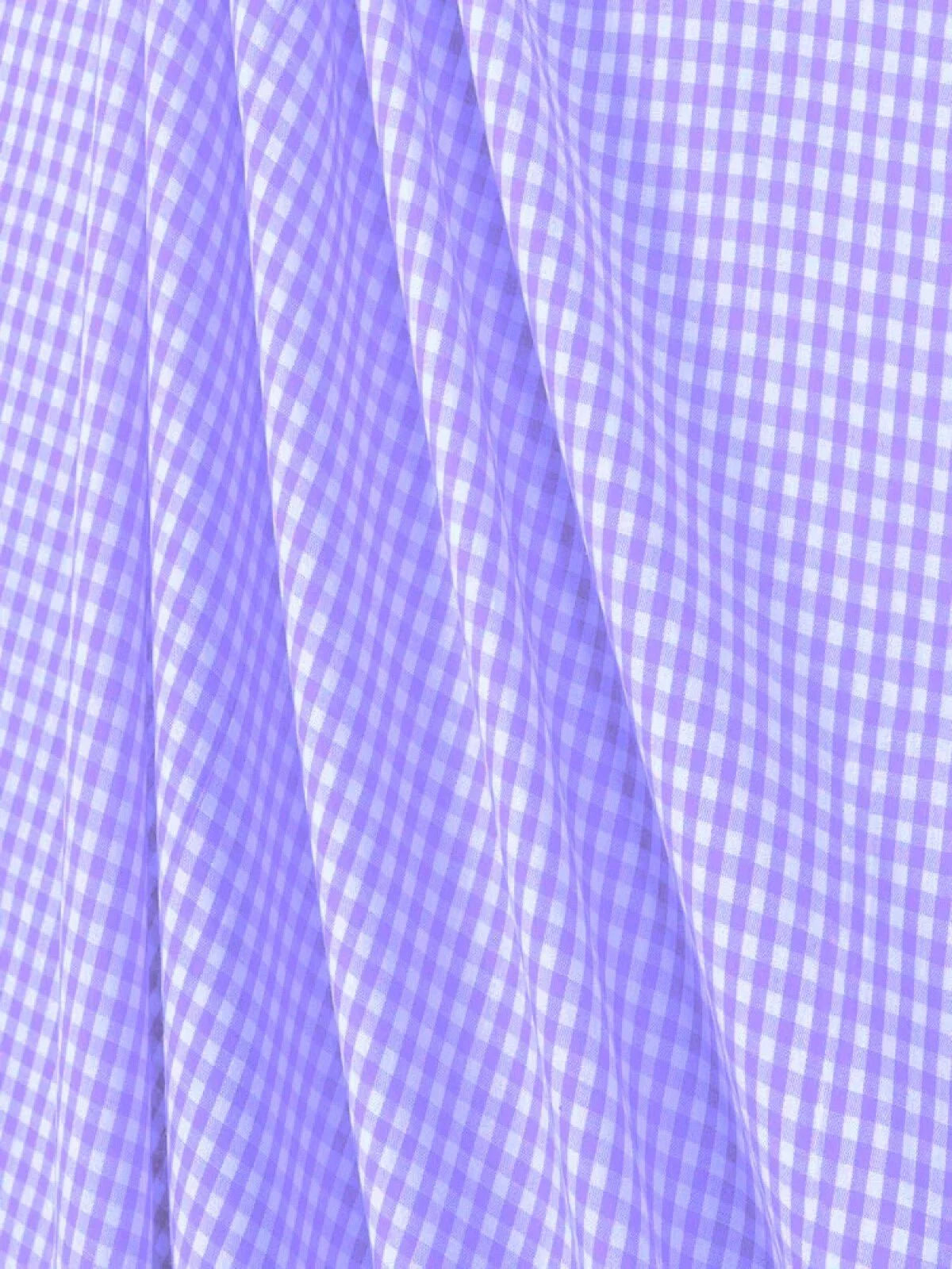 Suave 1/8" Gingham Check Shirting Poplin Polyester Cotton Fabric - Gingham Checkered, 57/58" Width (1 Yard)