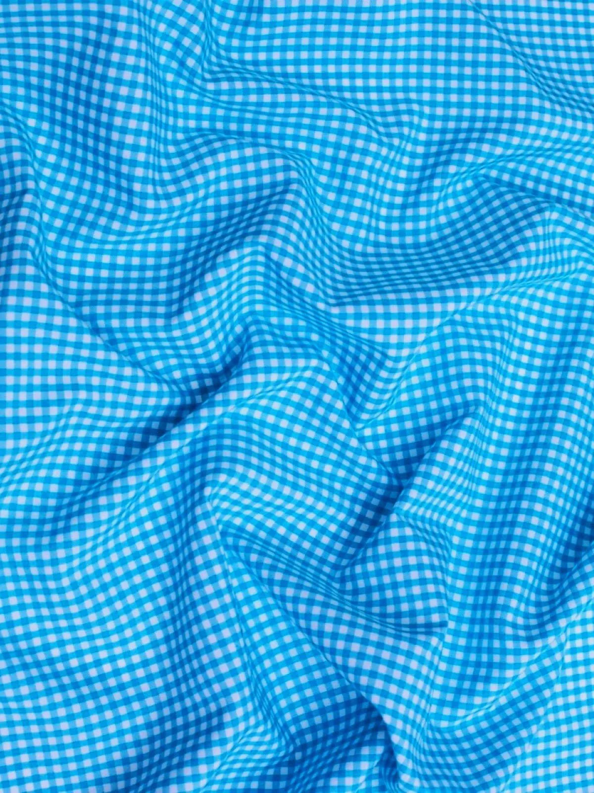 Suave 1/8" Gingham Check Shirting Poplin Polyester Cotton Fabric - Gingham Checkered, 57/58" Width (1 Yard)