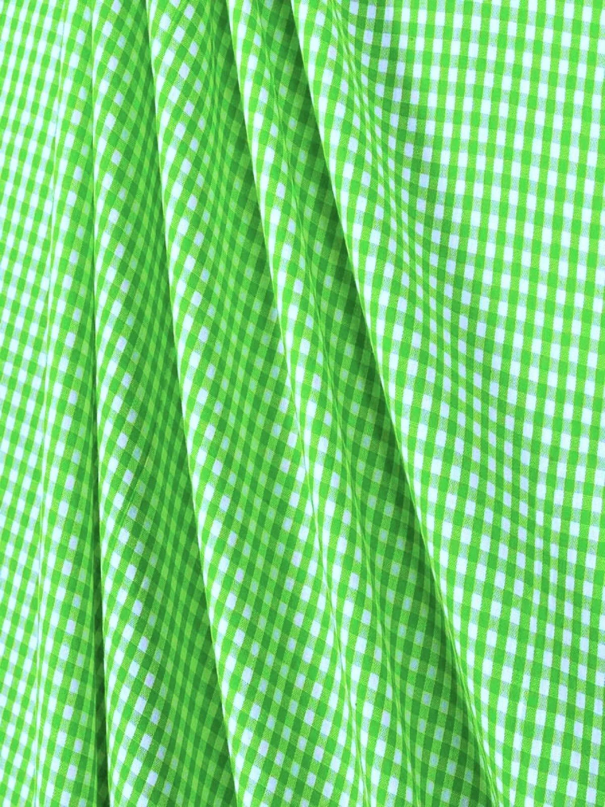 Suave 1/8" Gingham Check Shirting Poplin Polyester Cotton Fabric - Gingham Checkered, 57/58" Width (1 Yard)