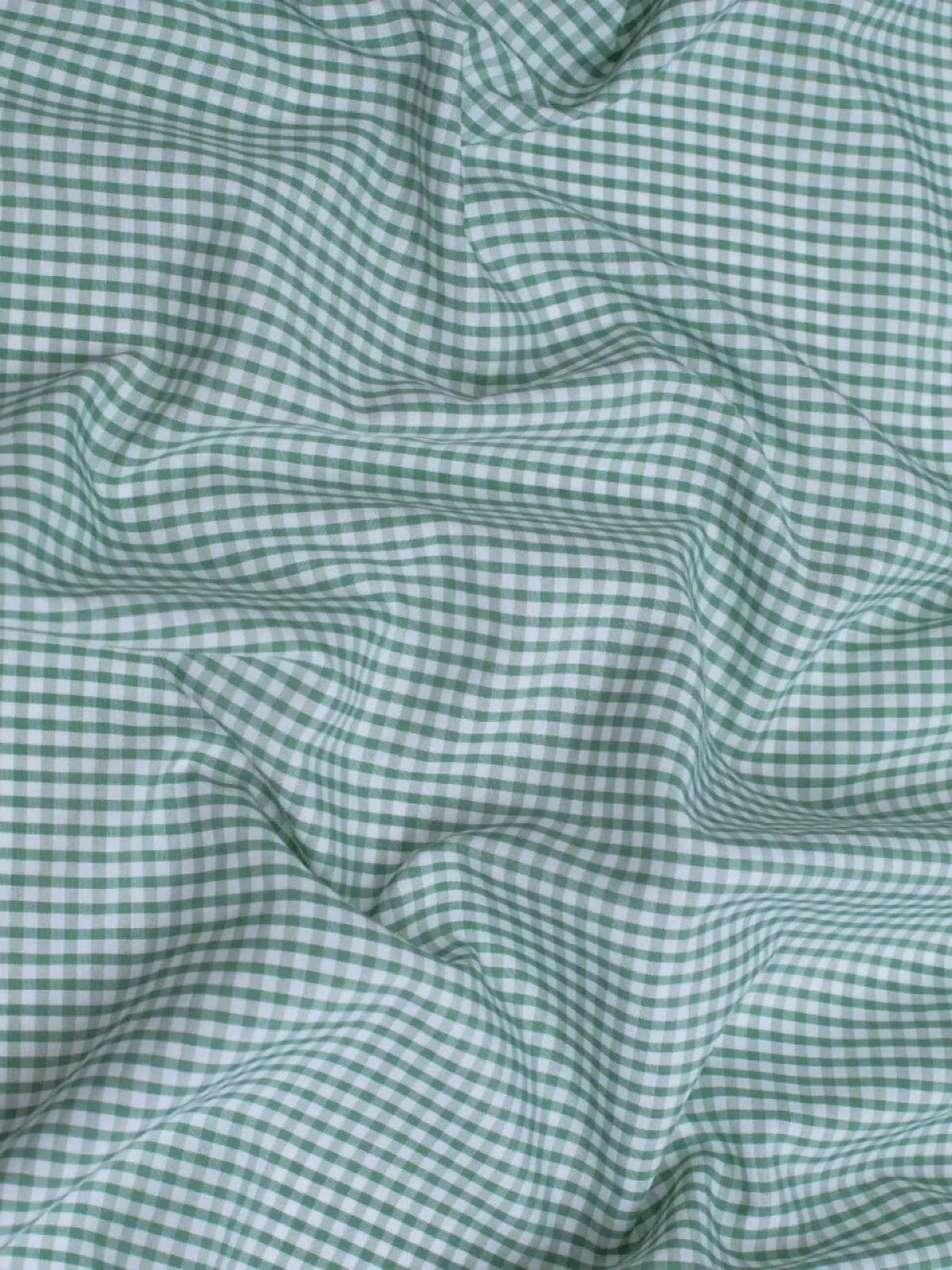 Suave 1/8" Gingham Check Shirting Poplin Polyester Cotton Fabric - Gingham Checkered, 57/58" Width (1 Yard)
