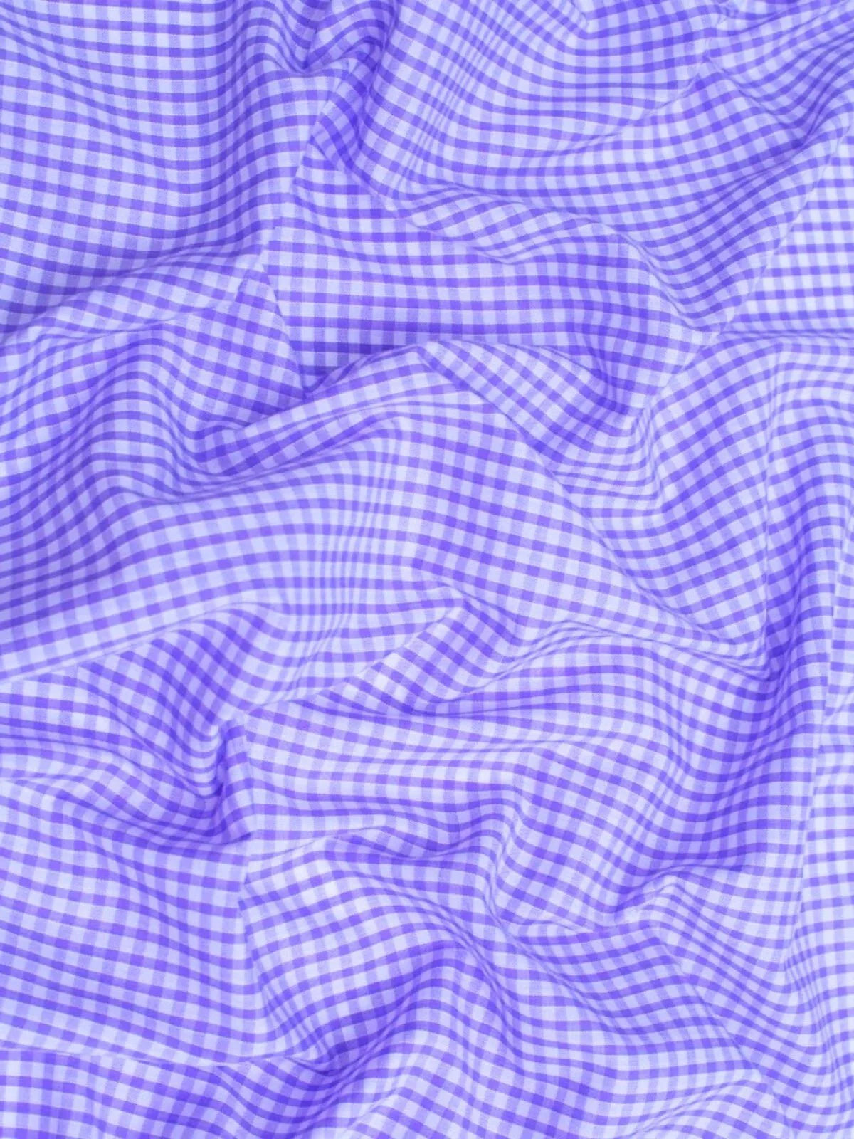 Suave 1/8" Gingham Check Shirting Poplin Polyester Cotton Fabric - Gingham Checkered, 57/58" Width (1 Yard)