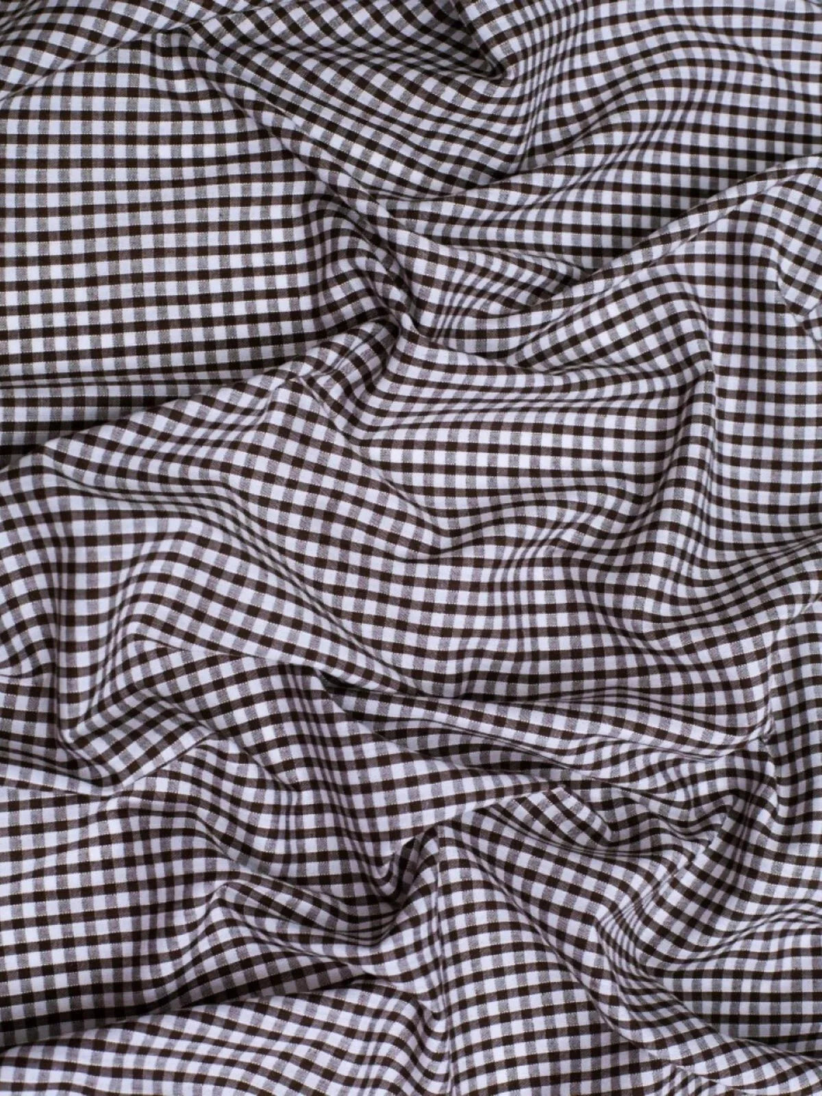 Suave 1/8" Gingham Check Shirting Poplin Polyester Cotton Fabric - Gingham Checkered, 57/58" Width (1 Yard)