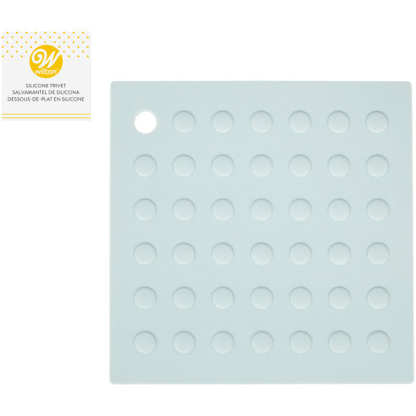 Wilton Baby Blue Square Silicone Trivet