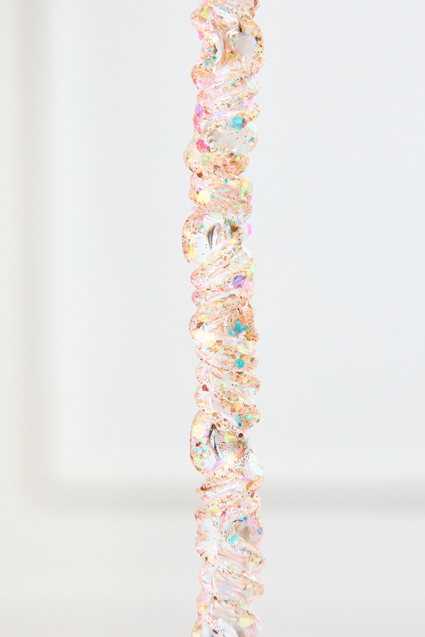 11.5" Iridescent Glass Icicle Ornament