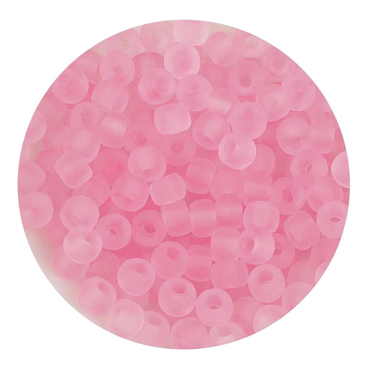 Glass Seed String Beads - Frosted Pink (500 Beads - 2mm)