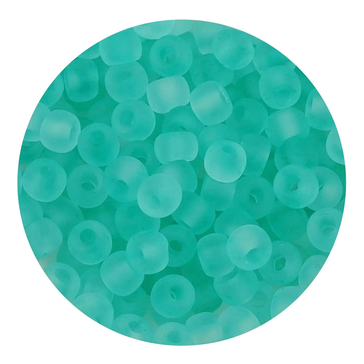 Glass Seed String Beads - Frosted Teal (500 Beads - 2mm)