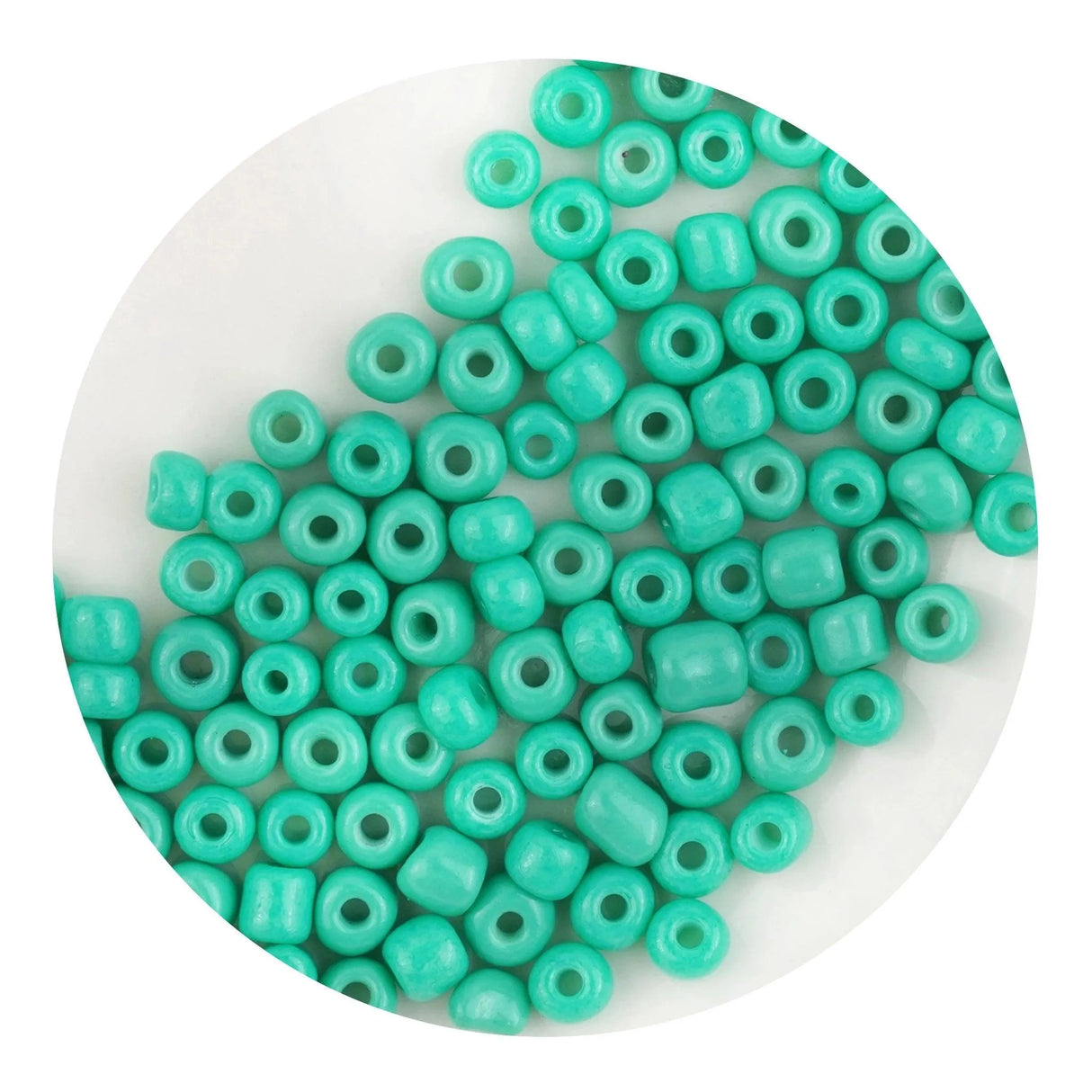 Glass Seed String Beads - Green (500 Beads - 2mm)