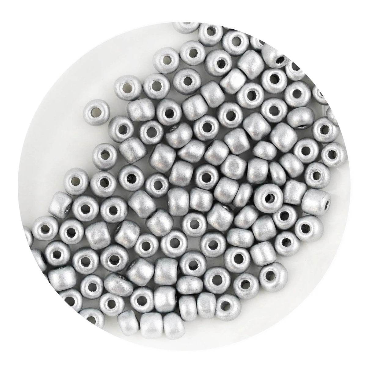 Glass Seed String Beads - Silver (500 Beads - 2mm)