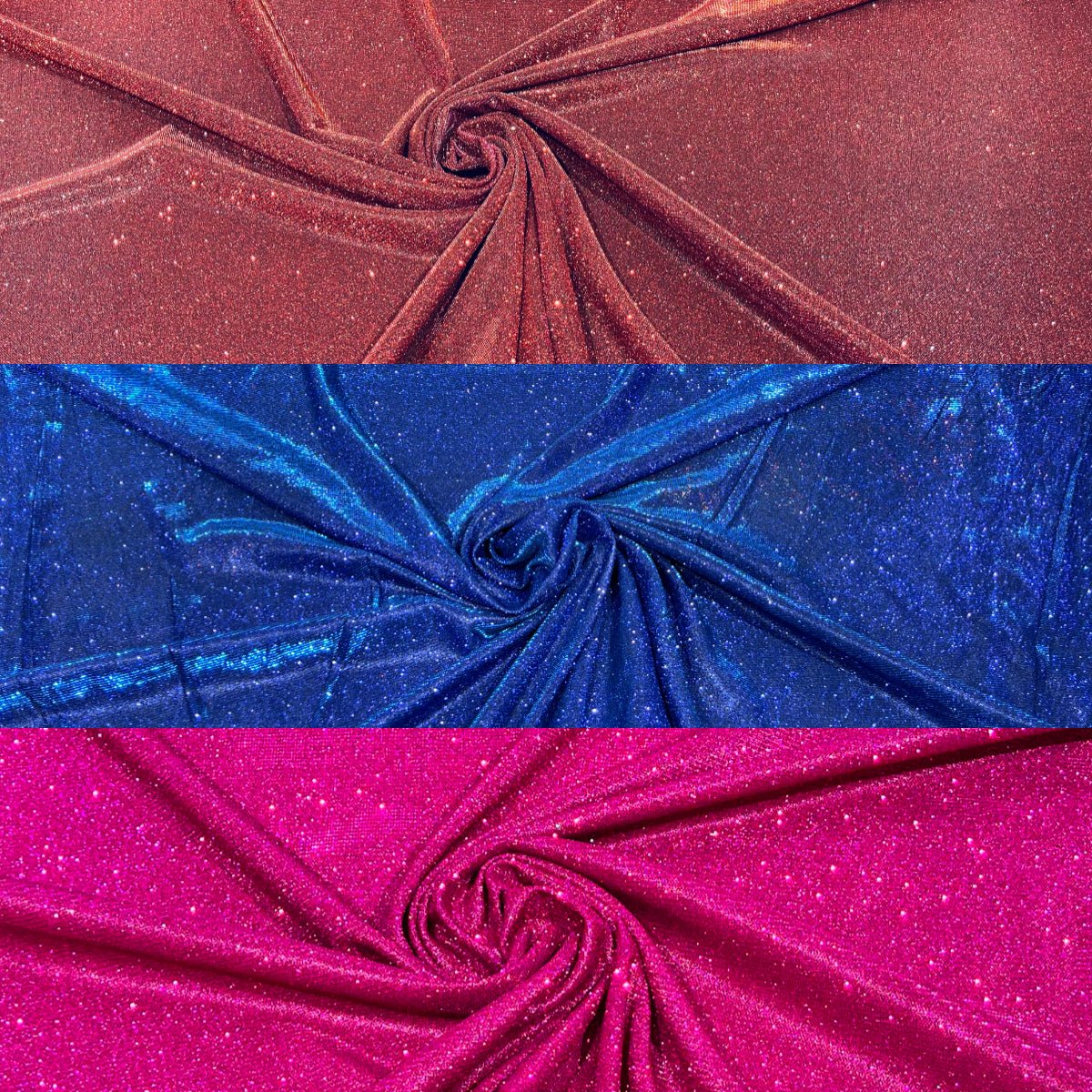 Glitter Metallic Lame Knitted Fabric - Moon Shadow Shimmer Glitter, 57/58" Width (1 Yard)
