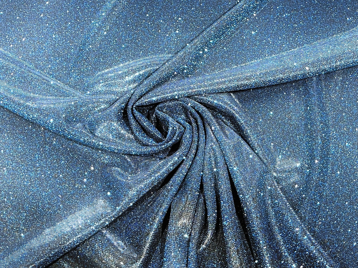 Glitter Metallic Lame Knitted Fabric - Moon Shadow Shimmer Glitter, 57/58" Width (1 Yard)
