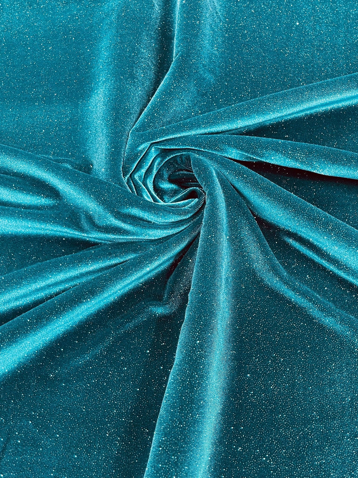 Glitter Stretch Velvet Fabric - 58" Width, Glitter Finish, 2-Way Stretch (1 Yard)