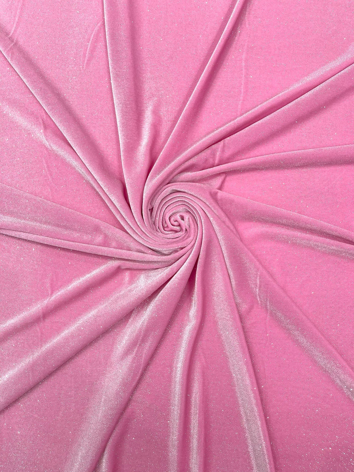 Glitter Stretch Velvet Polyester Spandex Fabric - Glitter, 58" Width (1 Yard)