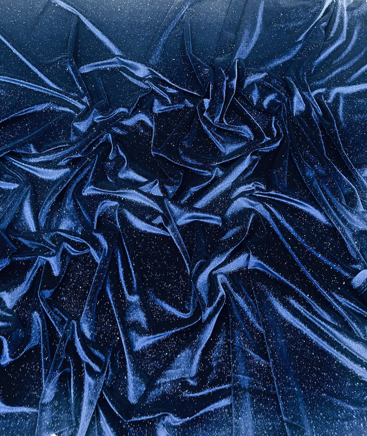 Glitter Stretch Velvet Polyester Spandex Fabric - Glitter, 58" Width (1 Yard)