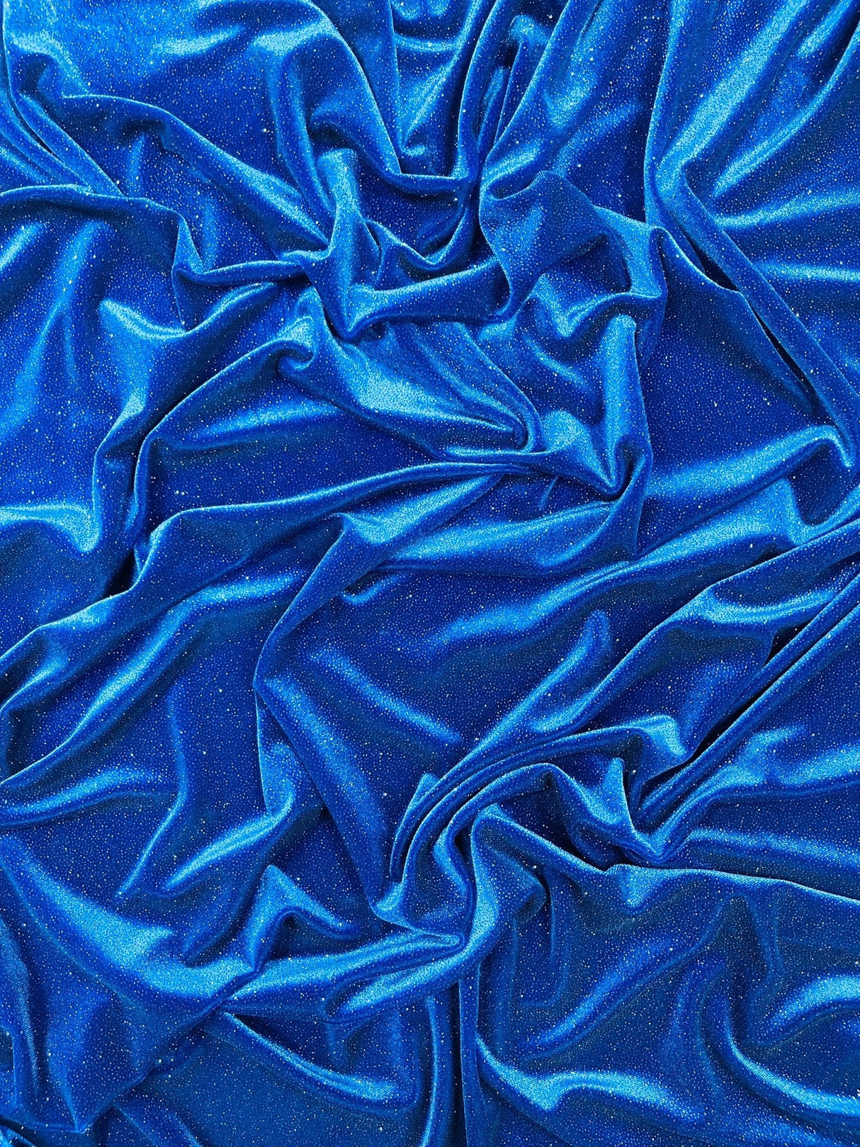Glitter Stretch Velvet Polyester Spandex Fabric - Glitter, 58" Width (1 Yard)