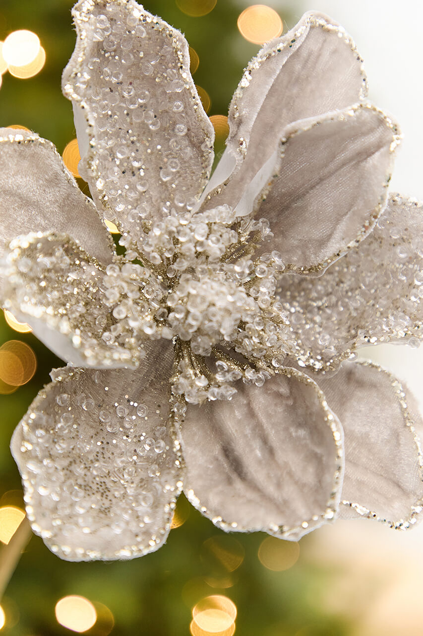 20" x 8.5” Platinum Magnolia Stem