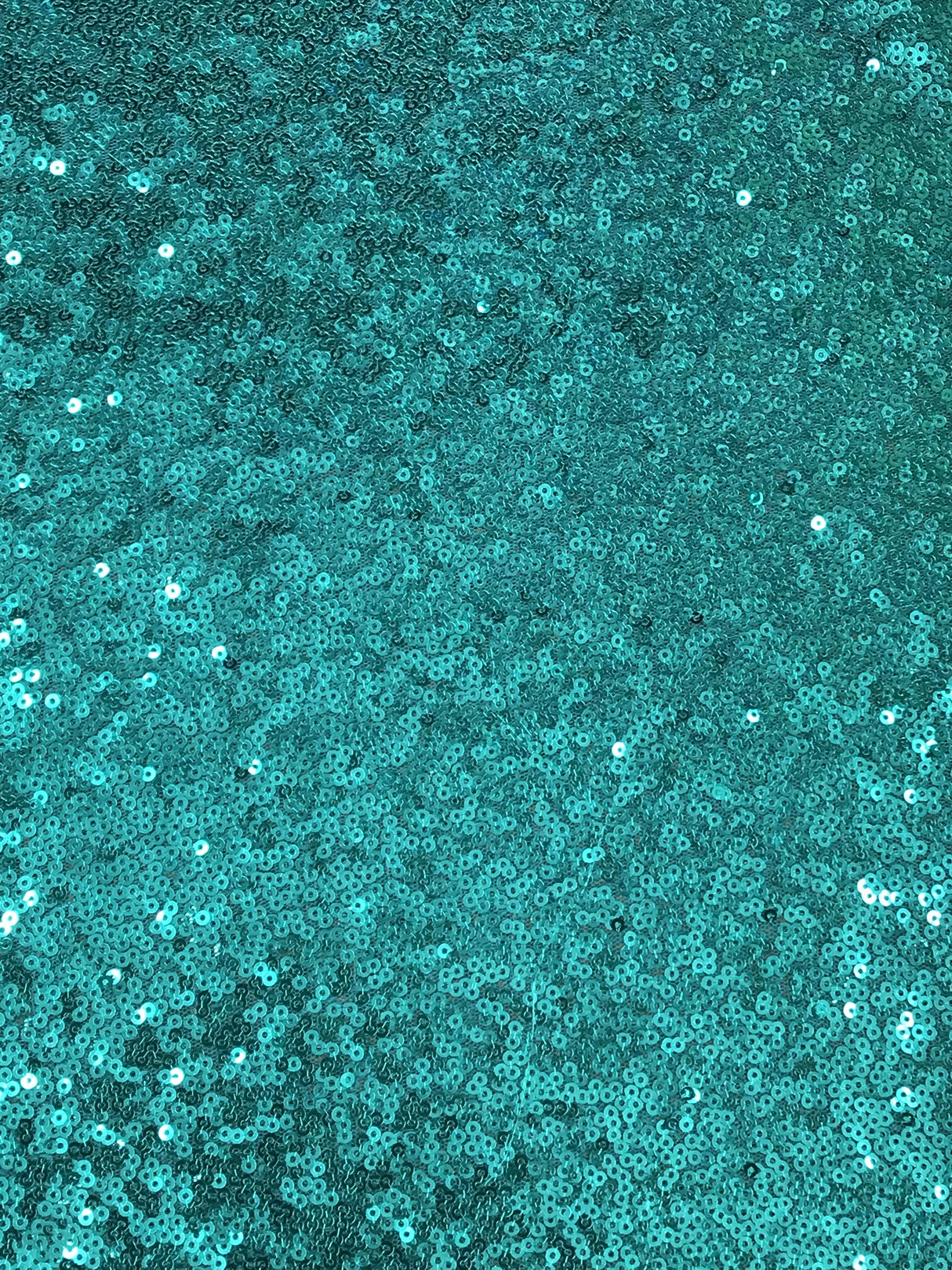 Aqua Glitz Sequins Polyester Fabric - Aqua, Mini Metallic Disc Sequins, 52/54" Width