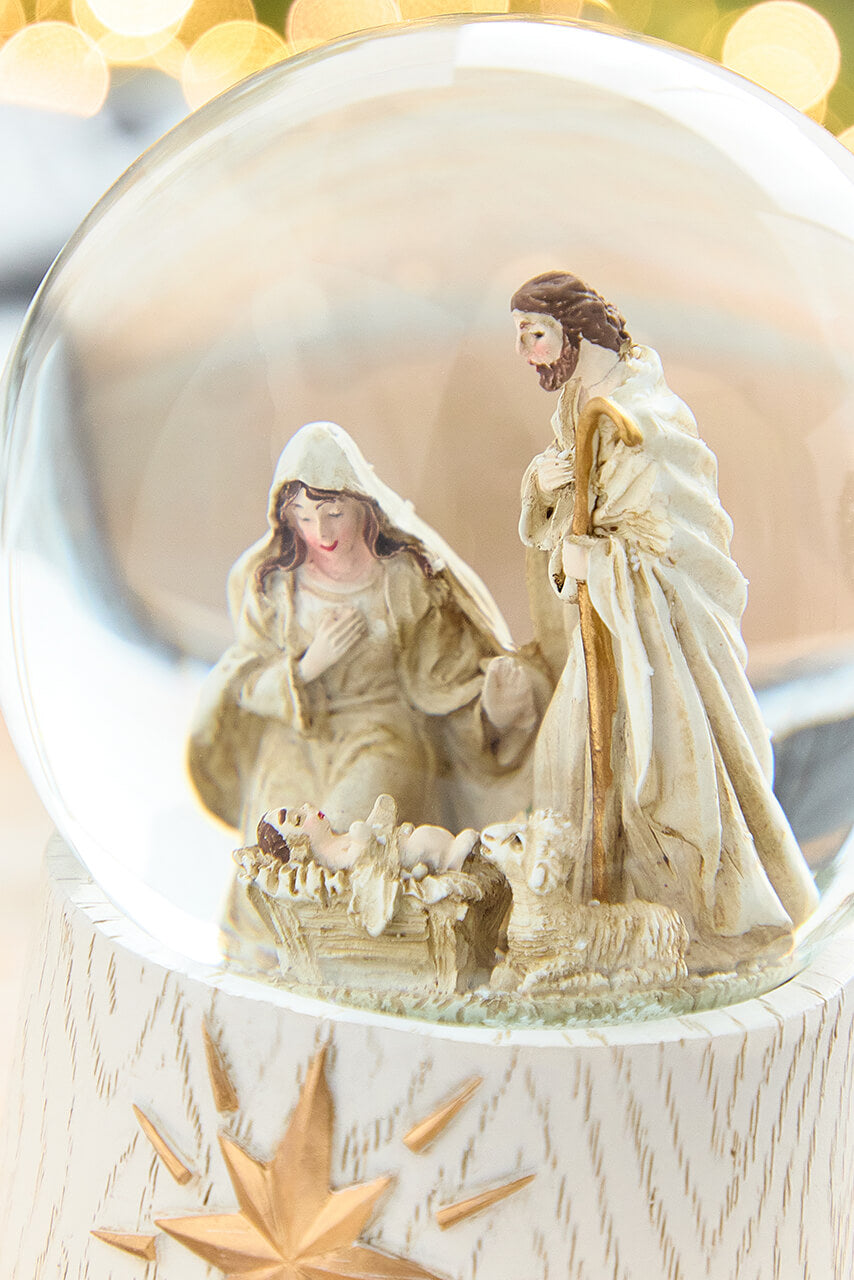 6.3" Holy Family Snow Globe
