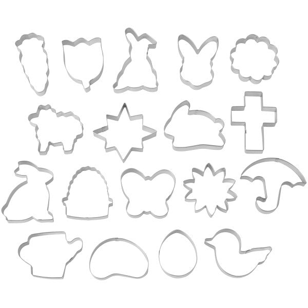 Wilton Easter Cookie Cutter Tub, 18-Count Set