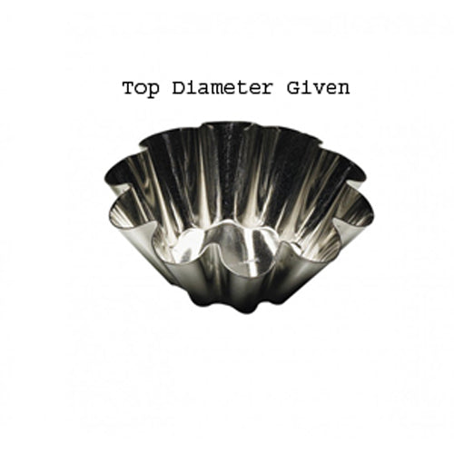 Gobel Heavy-Tinned-Steel Fluted Brioche Mold, 3-1/2" Diameter, Pk of 12