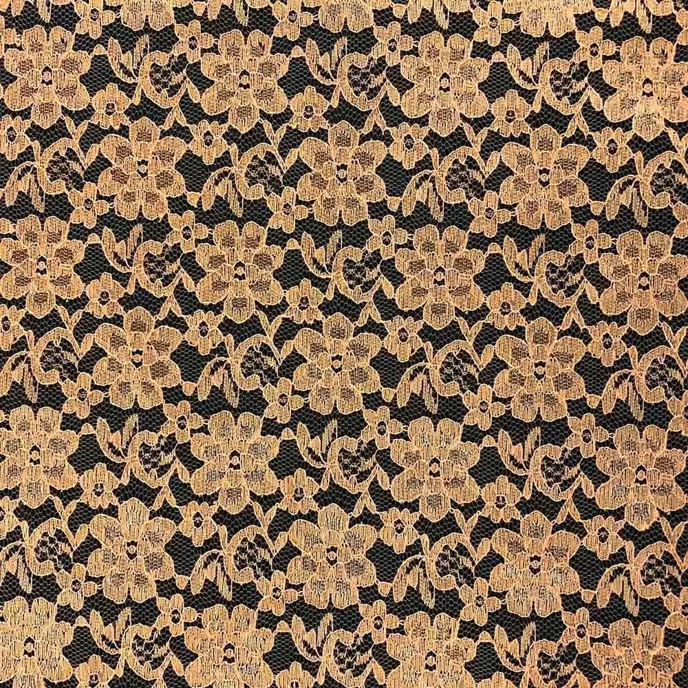 Raschel Lace Polyester Fabric - French Floral, 60" Width