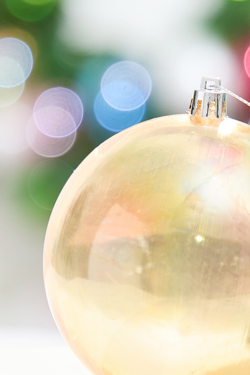 4" Gold Iridescent Ball Ornament