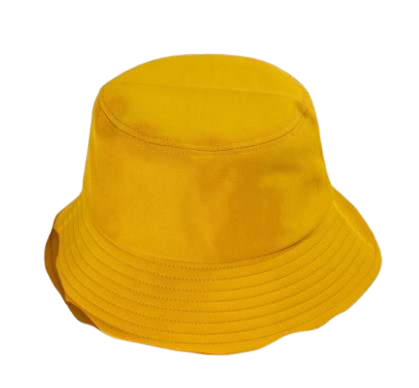 Bucket Hats 100 Percent Cotton Fabric - Gold, 56-58CM Head Size (1 Hat)
