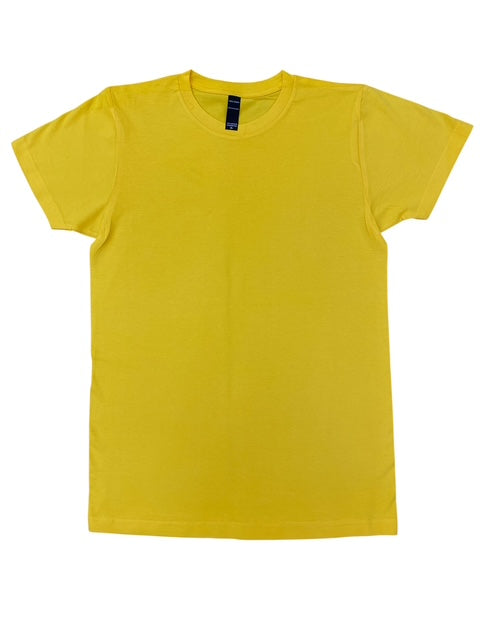 Lucky Friends 1001 100% Cotton Fabric - Gold, Round Neck T-Shirt, 4.2 Oz, Tubular, No Side Seams (1 Unit)