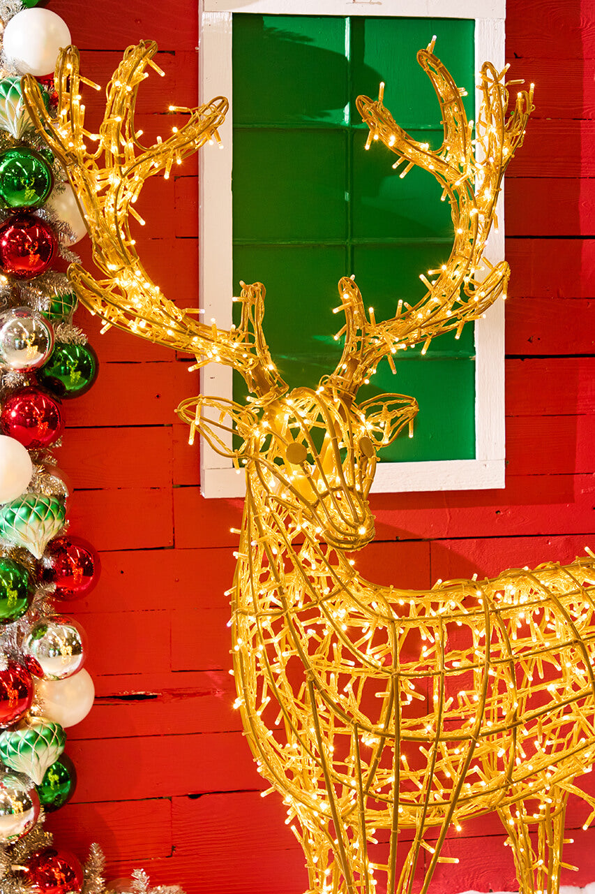 6' Giant Golden Reindeer