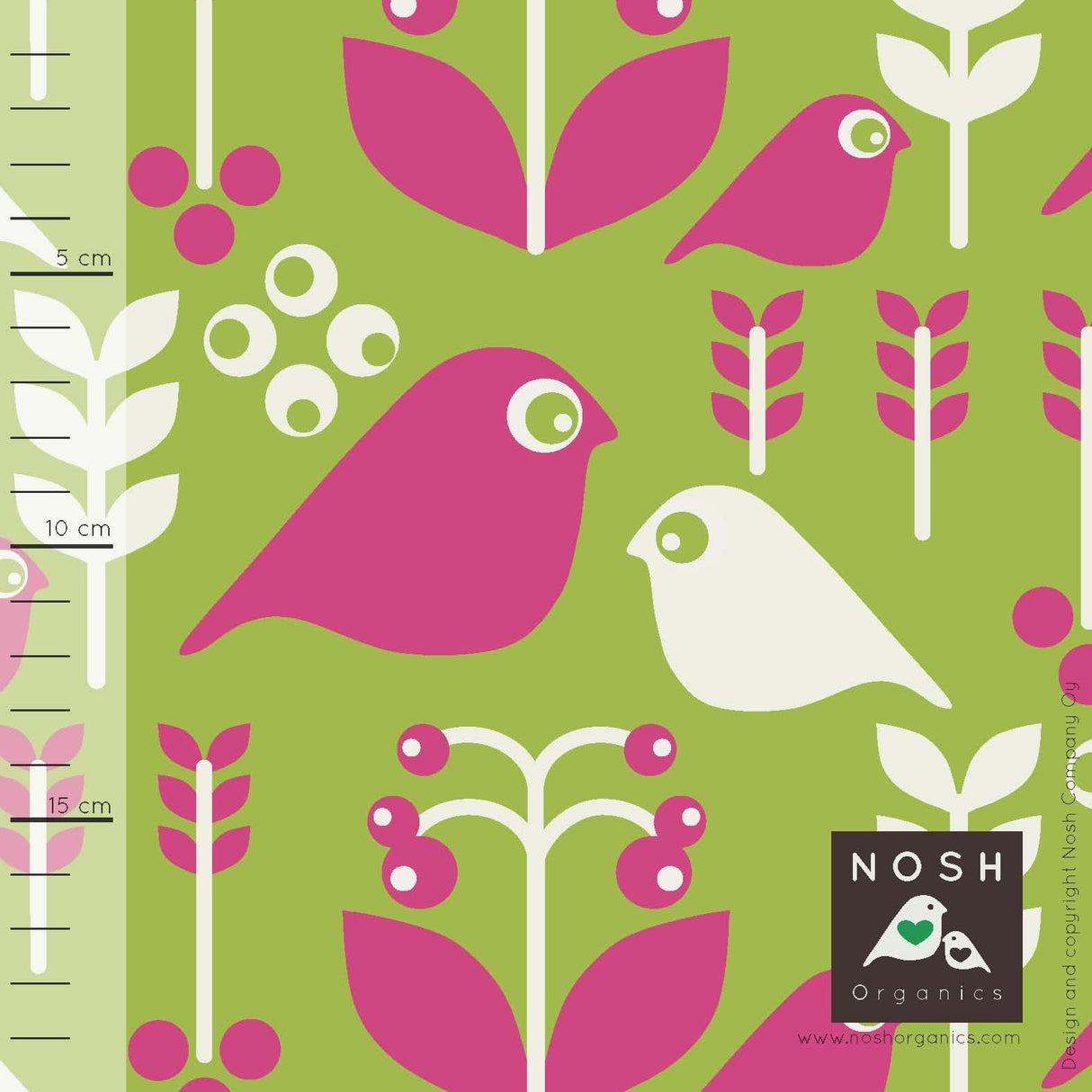 Organic Cotton Lycra Knit Fabric - Good Morning Lime/Fuchsia