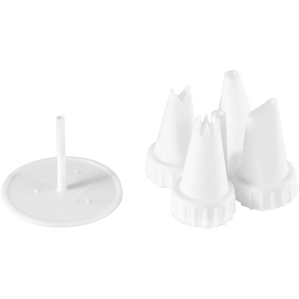 Wilton Plastic Decorating Tip and Flower Nail Set, 5-Piece