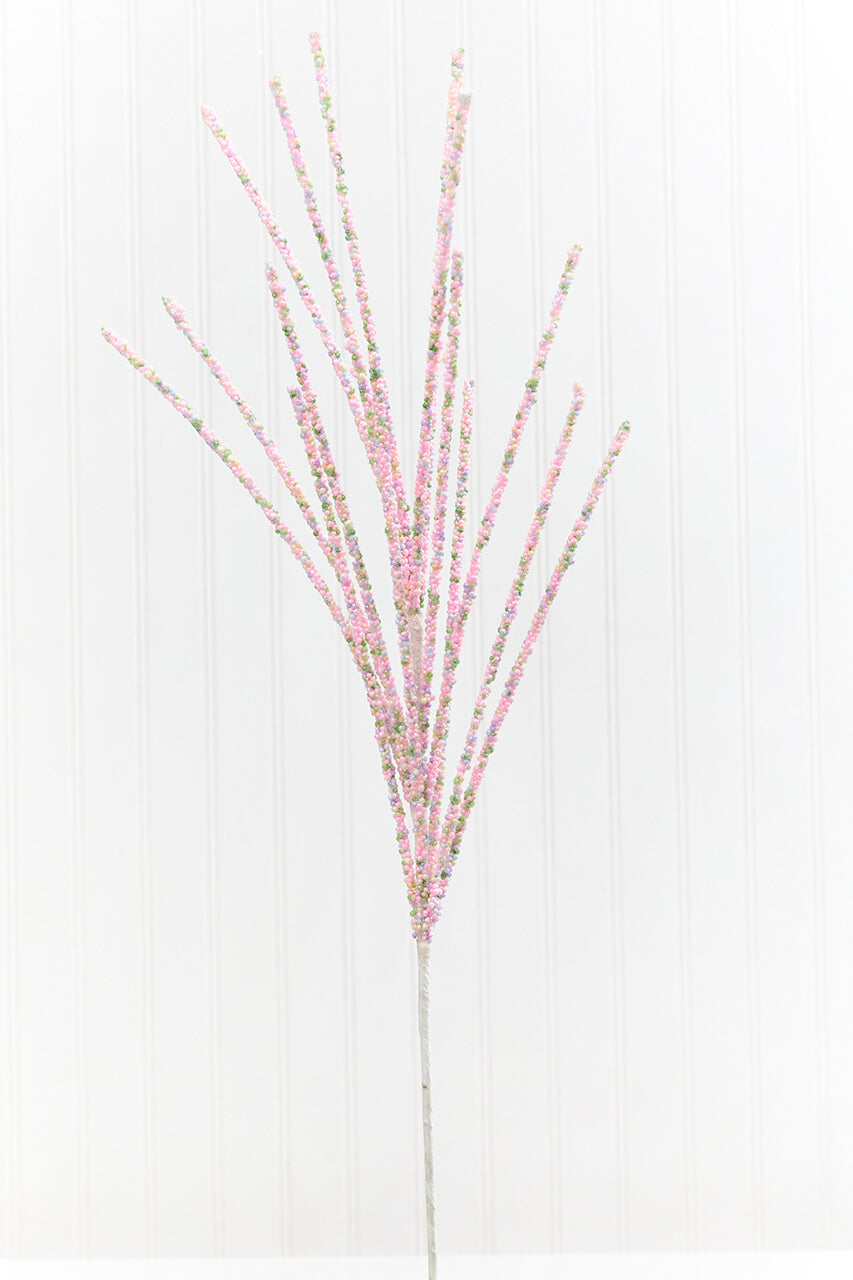 30" Pink Grass Spray