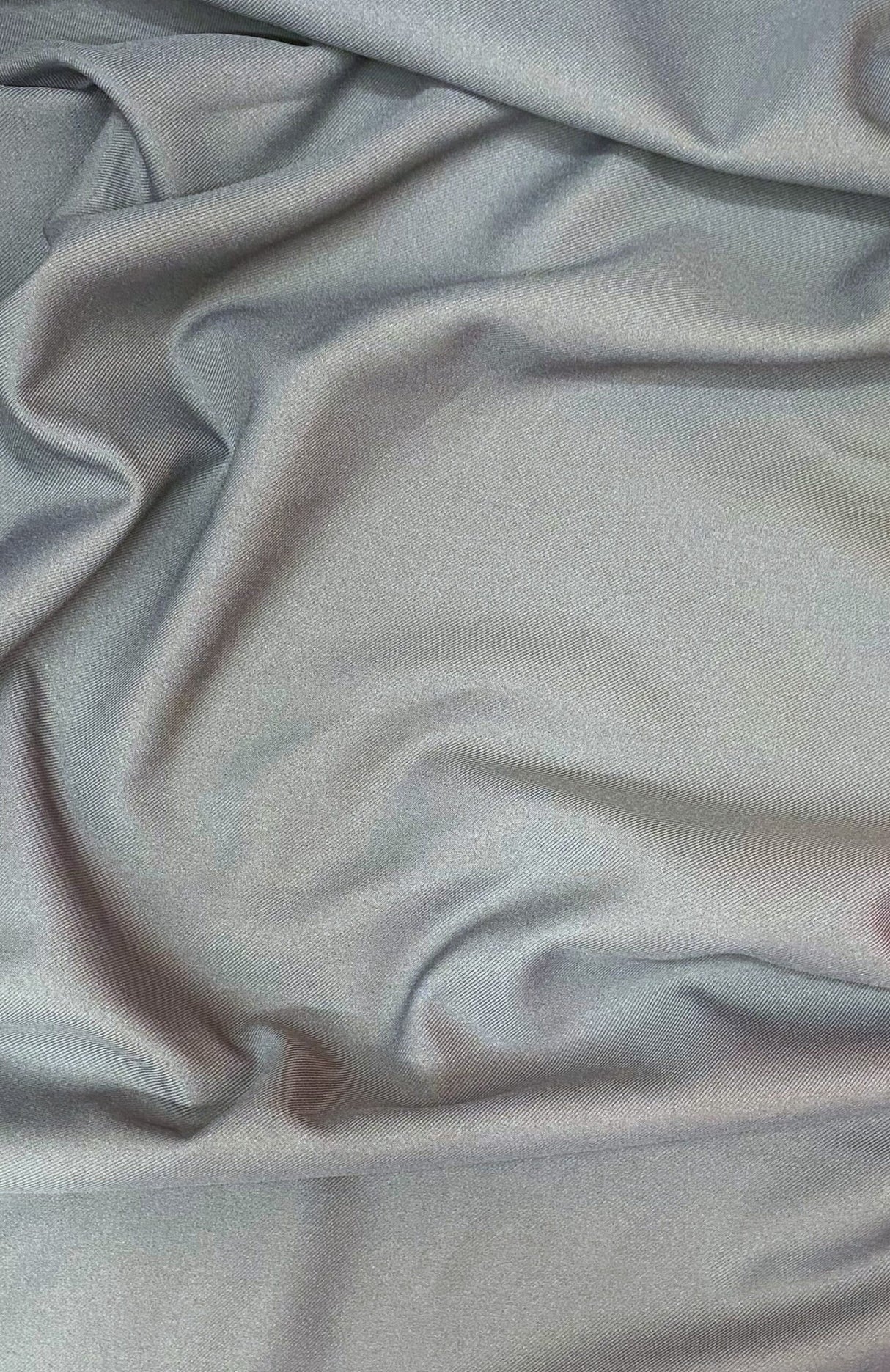 Gabardine Gray Polyester Gabardine Fabric - Gray, 59/60" Width (1 Yard)
