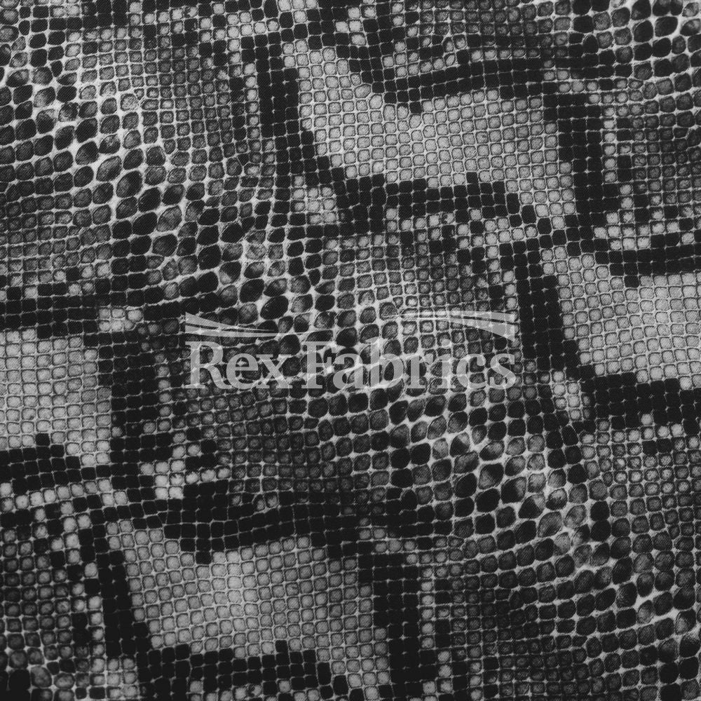 Serpent Nylon Spandex Fabric - Multiple Colors, Snakeskin Print, 58/60" Width (1 Yard)