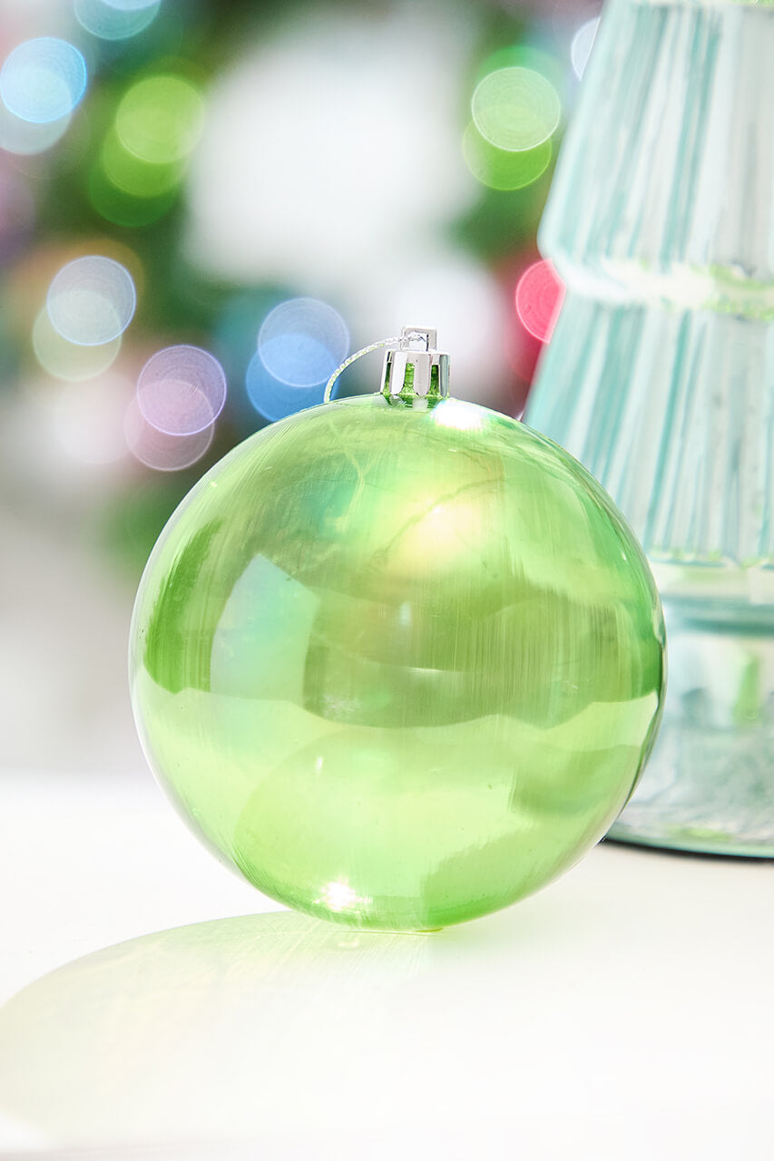 4" Green Iridescent Ball Ornament