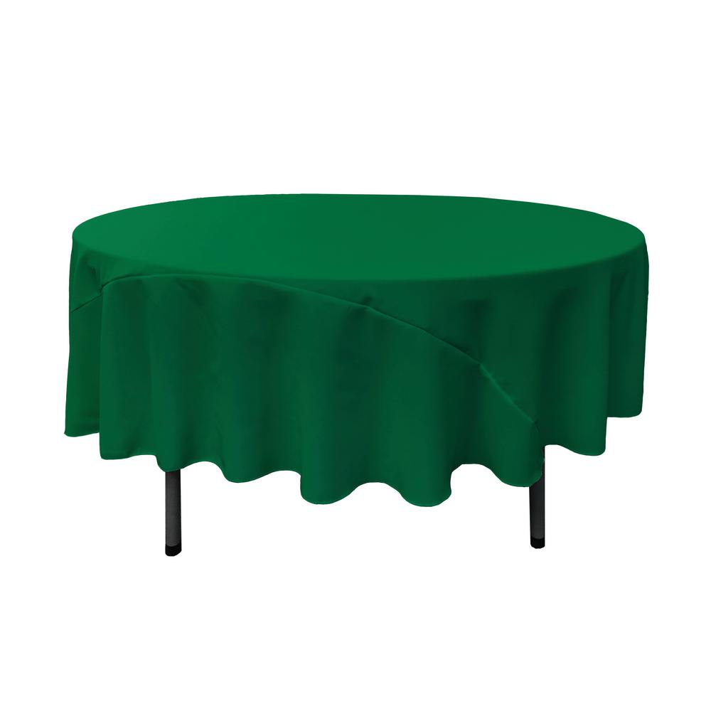 90″ Emerald Green Polyester Round Tablecloth