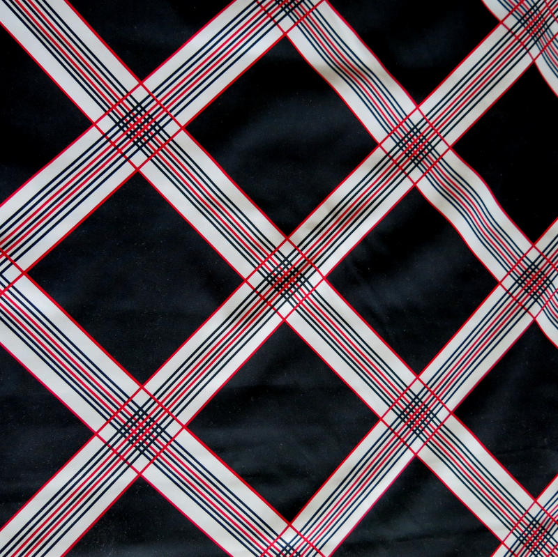 Microfiber Boardshort Fabric Grey/Red Diamond on Black