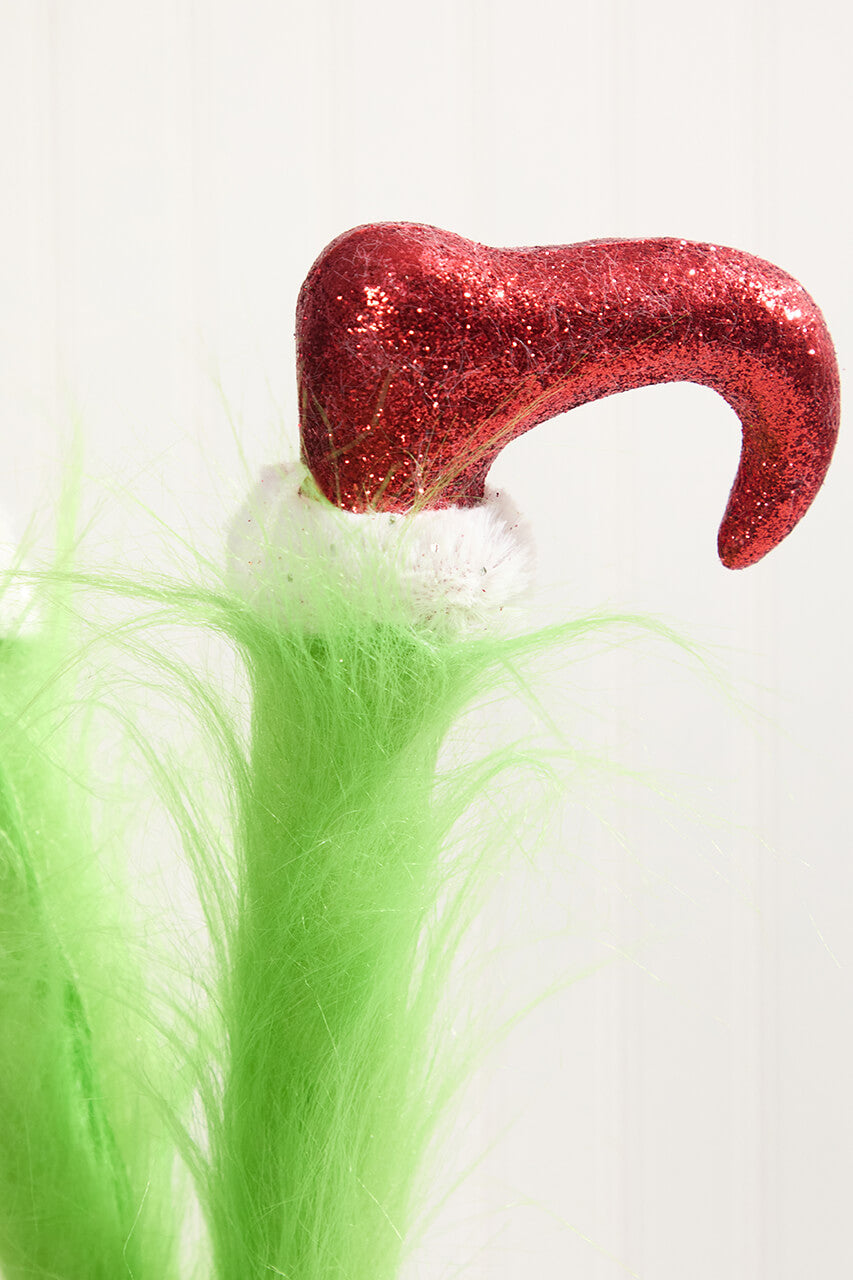 22" Furry Green Monster Legs Spray