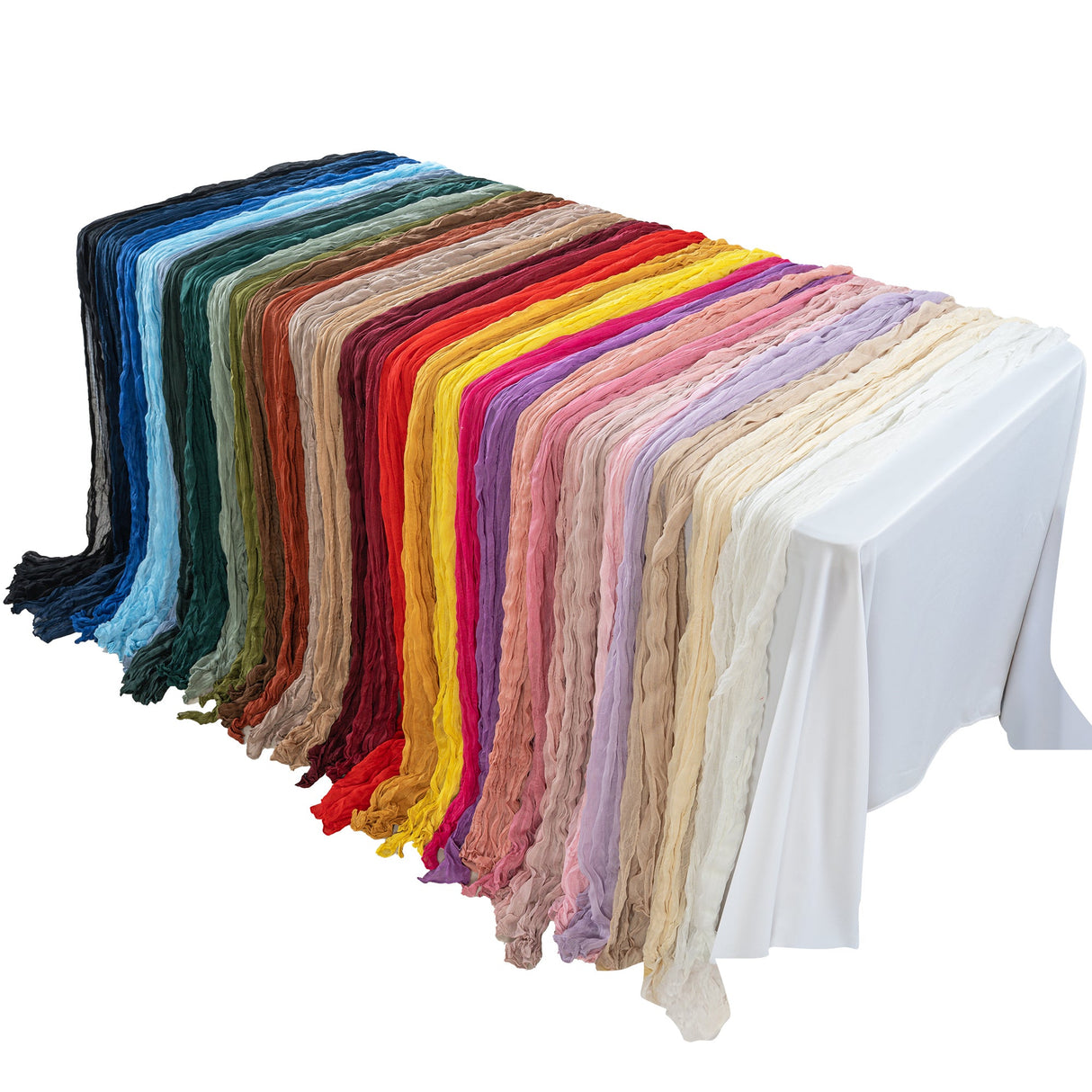 Gauze Cheesecloth Table Runner 10 ft x 38" Burgundy