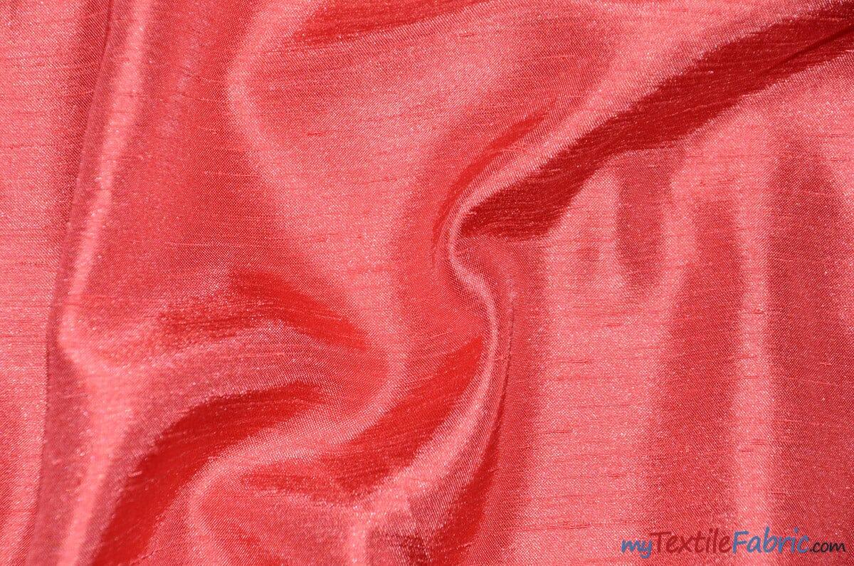 Shantung Satin Polyester Fabric - Reversible Satin Dupioni Silk, Multiple Colors, 58/60" Width (Yards, Bolts, Sample Swatches)