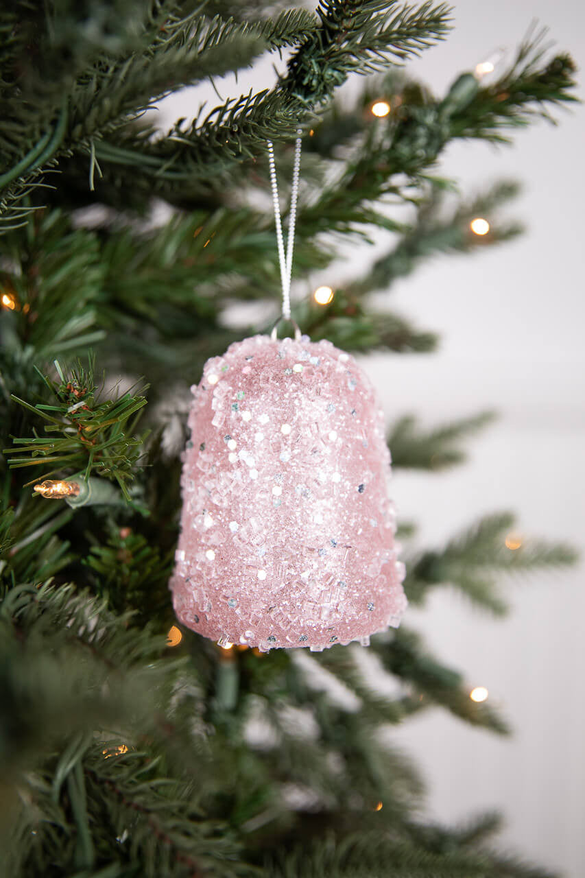 4 Inch Ice Gumdrop Christmas Ornaments Set of 6 Sparkling Candy Inspired Holiday Tree Decorations
