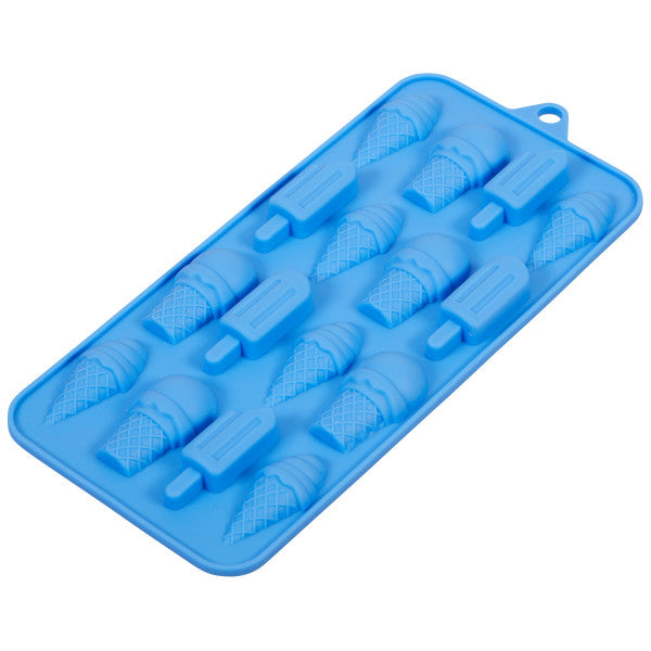 Wilton Silicone Ice Cream Treats Candy Mold, 16-Cavity