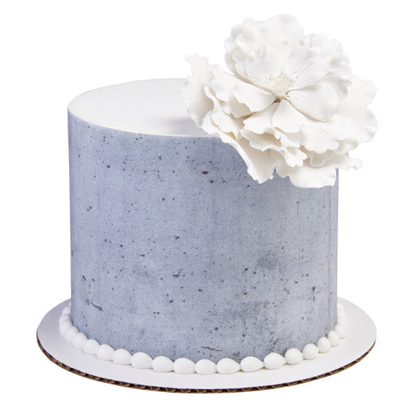 White Peony Gum Paste Flowers cake topper