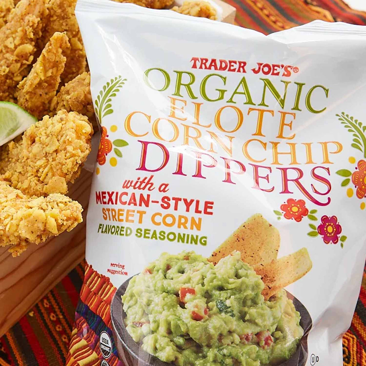 Trader Joe’s Organic Elote Corn Chip Dippers 9.75 Oz