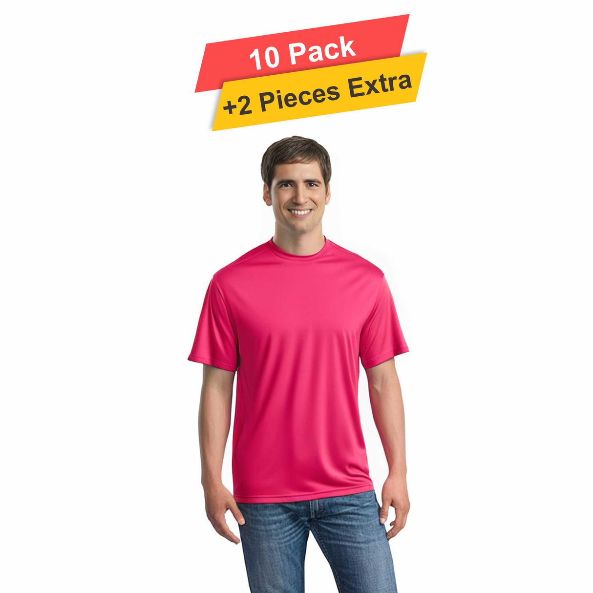 S/S Crew Neck - 10 pack - 100% polyester